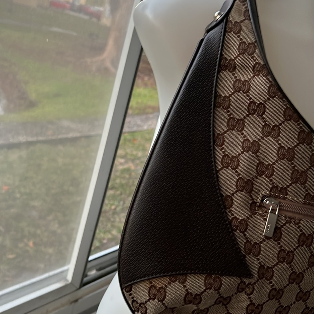 Gucci Monogram Bamboo Horsebit Amalfi Hobo - Picture 6 of 12